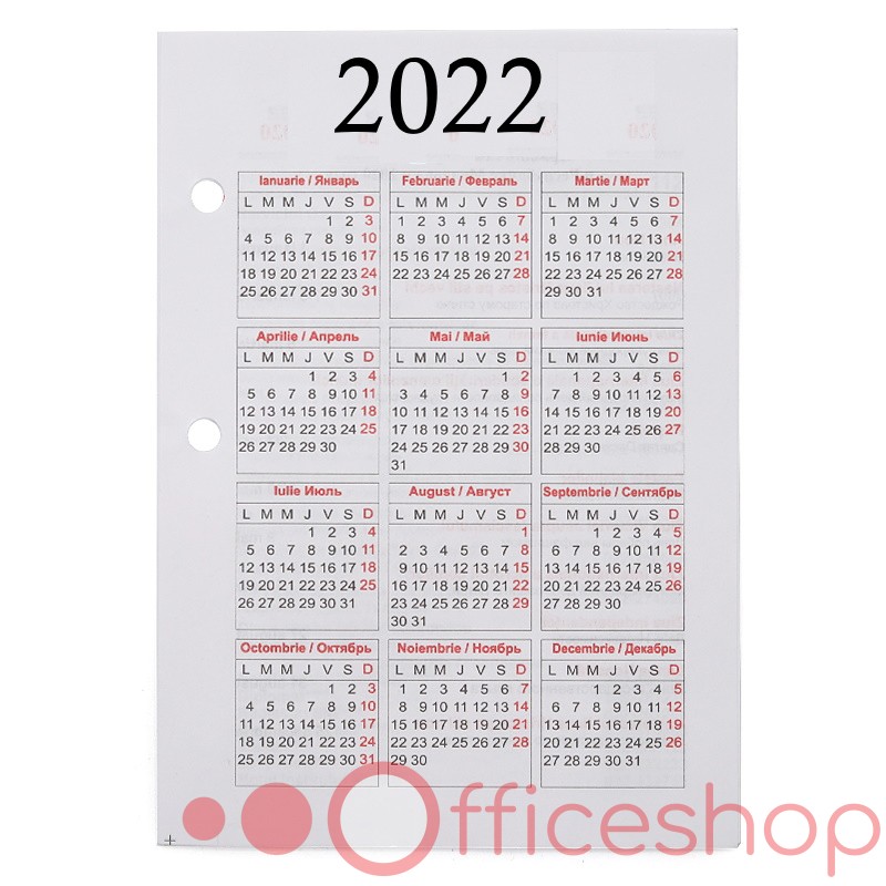 Calendar de birou datat 2022